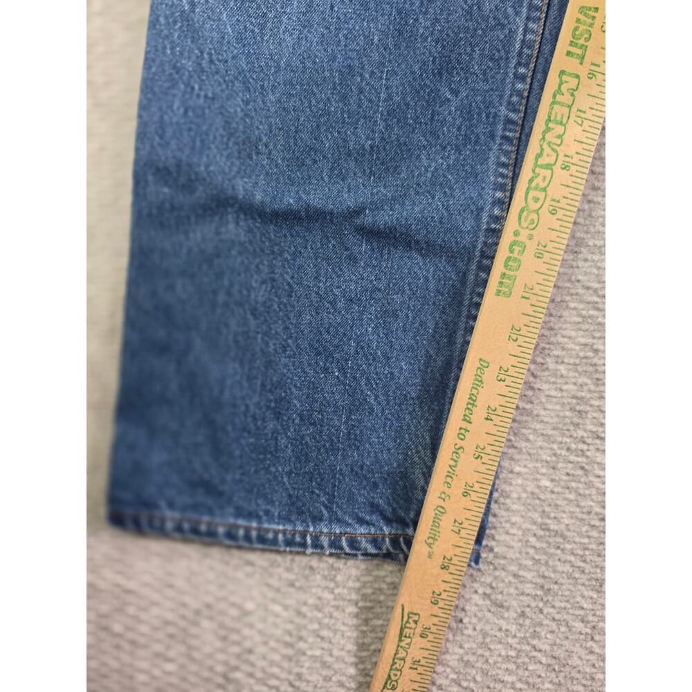 Vintage Levis 20517-0217 517 Jeans 42x30 Blue Orange Tab Bootcut USA 90s Denim - Picture 8 of 15